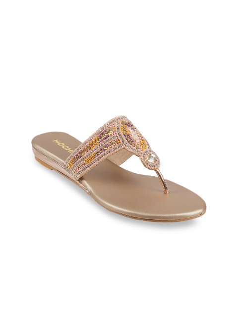 

Mochi Women Peach-Coloured Embellished Sandals