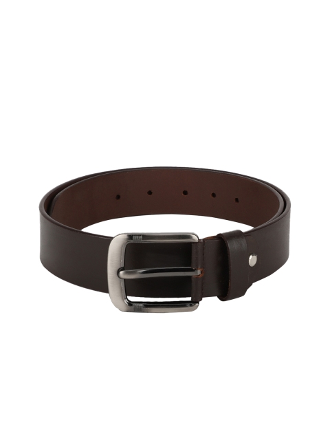 

Peter England Men Brown Solid Leather Belt