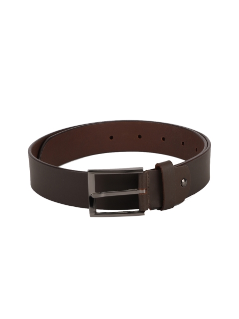 

Peter England Men Brown Solid Leather Belt