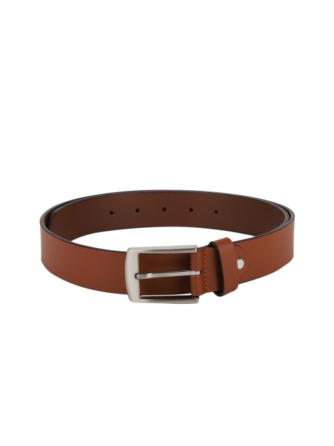 

Peter England Men Brown Solid Leather Belt