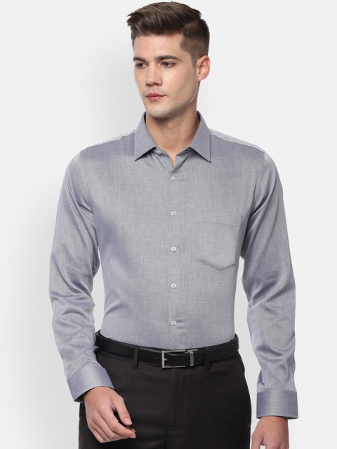 

Van Heusen Men Grey Slim Fit Solid Formal Shirt