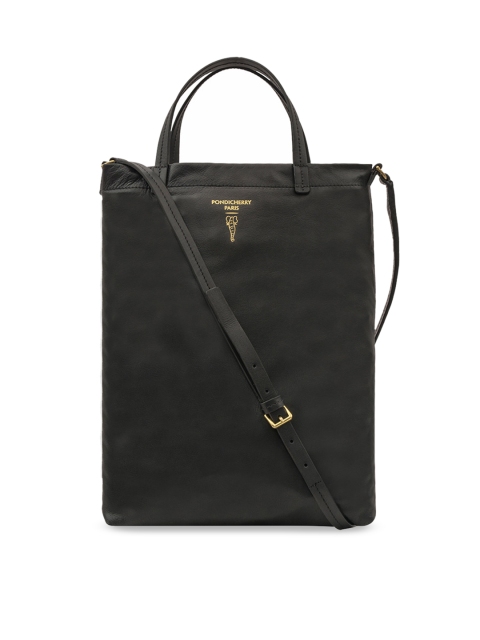 

Hidesign Men Black Solid Messenger Leather Bag