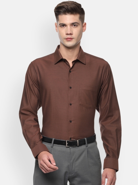 

Van Heusen Men Brown Regular Fit Solid Formal Shirt