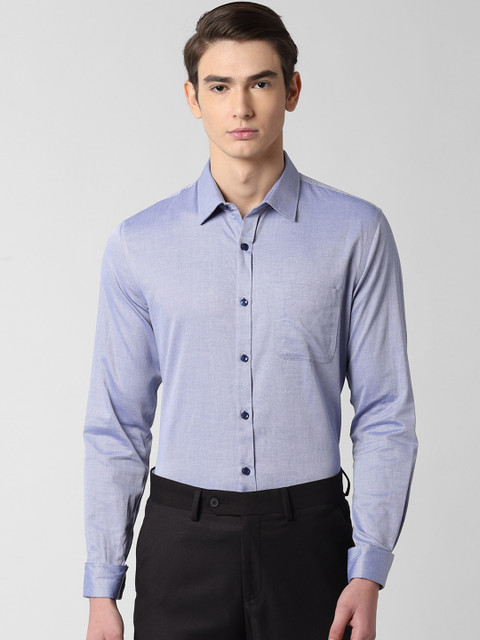 

Peter England Men Blue Slim Fit Solid Formal Shirt