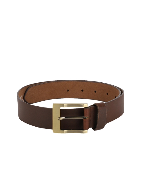 

Peter England Men Brown Solid Leather Belt