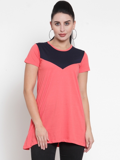 

Kalt Pink & Black Colourblocked Tunic