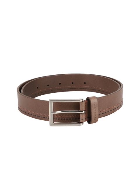 

SIMON CARTER LONDON Men Brown Textured Leather Belt