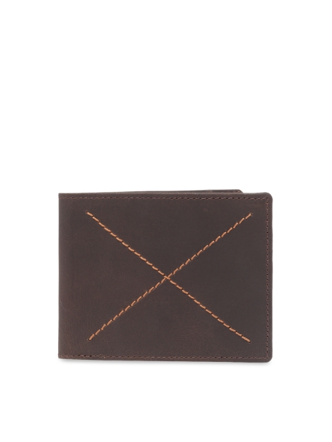 

amicraft Men Brown Solid Two Fold Leather Wallet