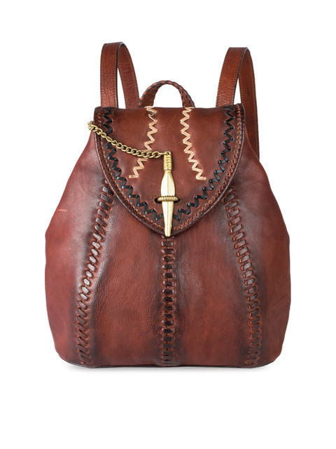 

Hidesign Women Brown Solid Backpack
