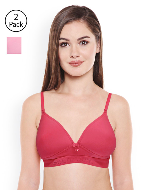 

Bodycare Pack of 2 Assorted Non-Wired Heavily Padded Sports Bra E1606-PIRED-2PCS