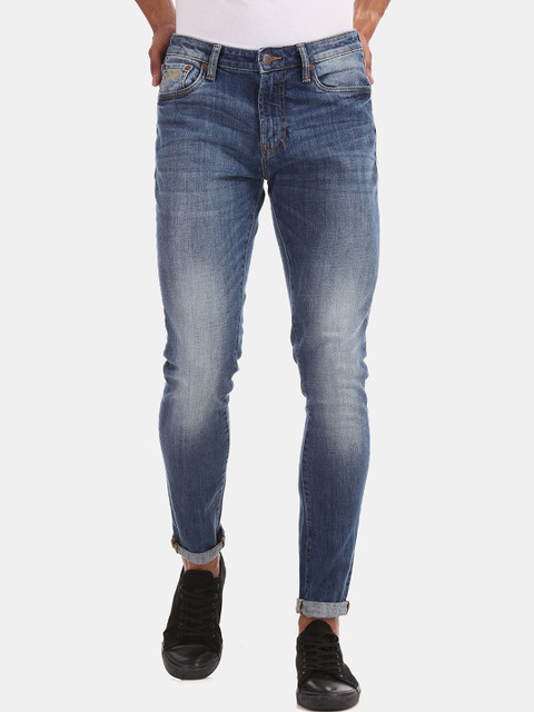 

Aeropostale Men Blue Super Skinny Fit Mid-Rise Clean Look Stretchable Jeans