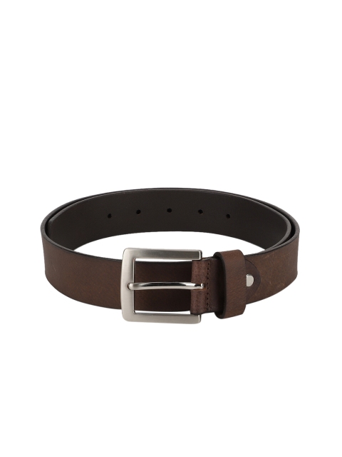 

Peter England Men Brown Solid Leather Belt
