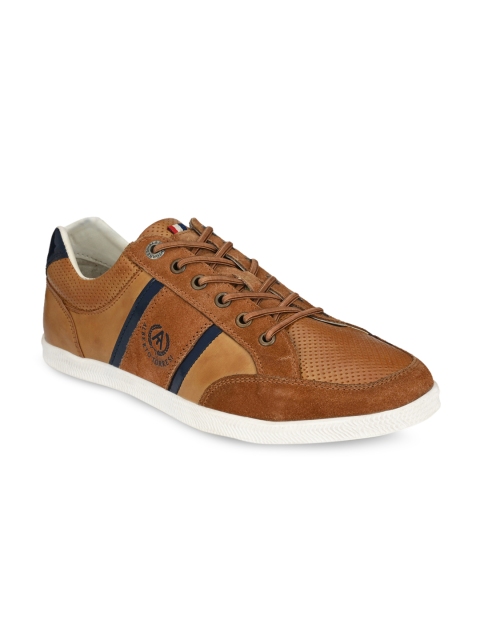 

Alberto Torresi Men Tan Brown Sneakers