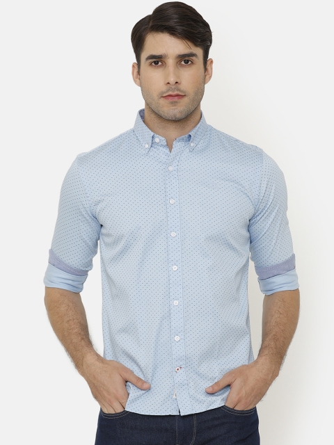 

Bar Harbour Men Blue Slim Fit Printed Casual Shirt