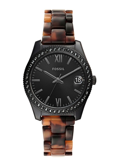

Fossil Women Black Scarlette Mini Two Tone Analogue Watch ES4638I