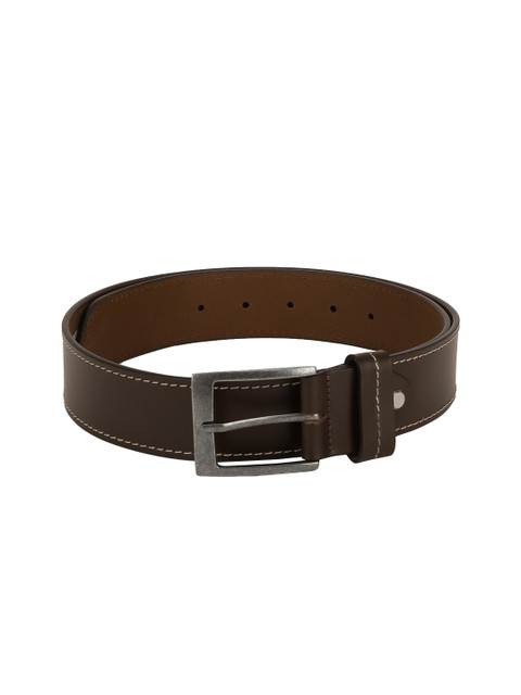 

Peter England Men Brown Solid Leather Belt