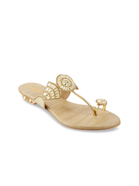 

Mochi Women Gold-Toned Embellished Heels