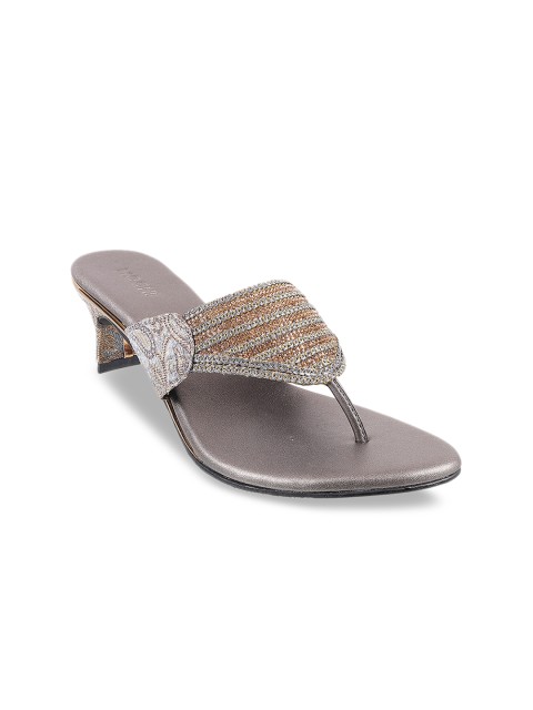 

Mochi Women Grey Embellished Heels
