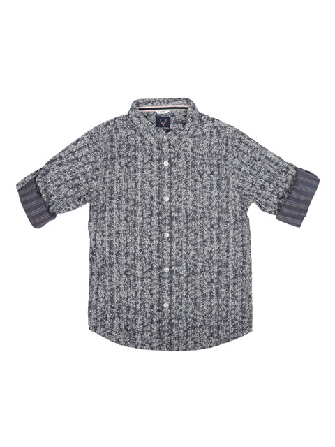 

Allen Solly Junior Boys Grey Regular Fit Printed Casual Shirt