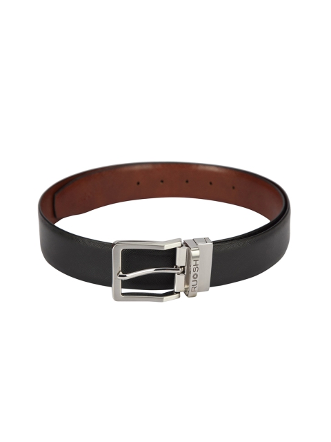 

Ruosh Men Black & Brown Solid Reversible Leather Belt