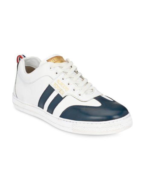 

Alberto Torresi Men Blue and White Sneakers