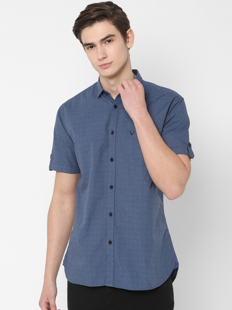 

Allen Solly Men Blue Slim Fit Printed Casual Shirt