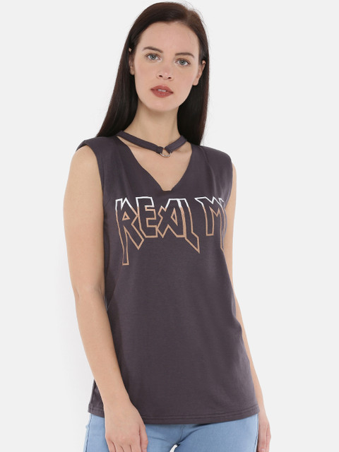 

Splash Women Grey Printed Top
