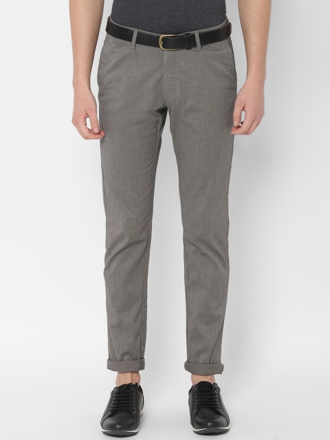 

Allen Solly Men Grey Slim Fit Solid Regular Trousers
