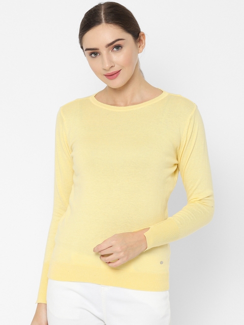 

Allen Solly Woman Yellow Solid Top