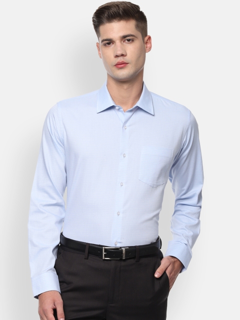 

Van Heusen Men Blue & White Slim Fit Striped Formal Shirt
