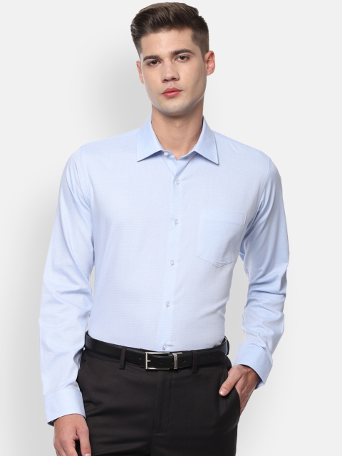 

Van Heusen Men Blue & White Slim Fit Striped Formal Shirt