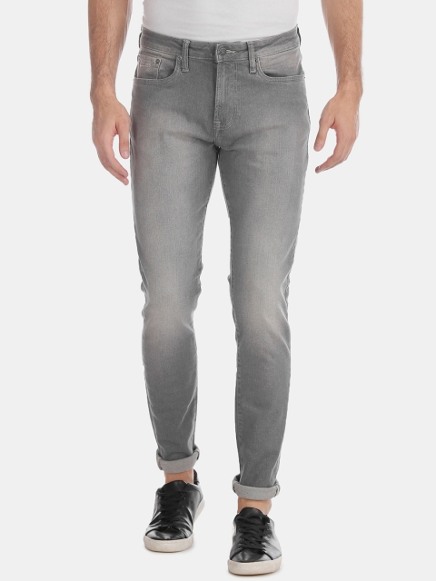 

Aeropostale Men Grey Super Skinny Fit Mid-Rise Clean Look Stretchable Jeans