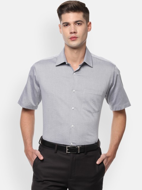 

Van Heusen Men Grey Printed Regular Fit Formal Shirt