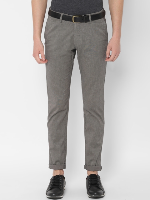 

Allen Solly Men Grey Slim Fit Solid Regular Trousers