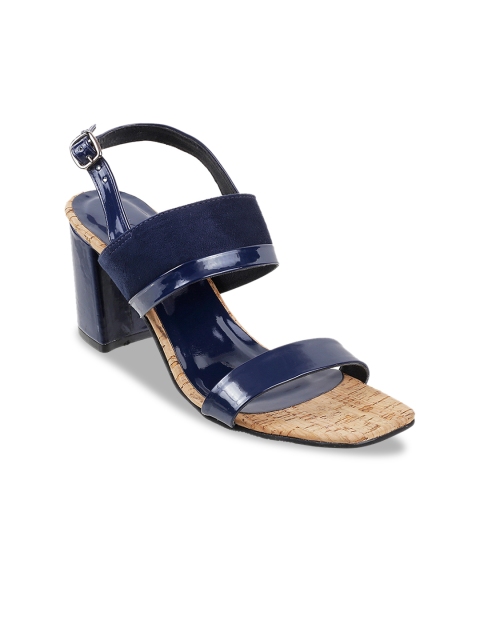 

Mochi Women Navy Blue Solid Block Heels