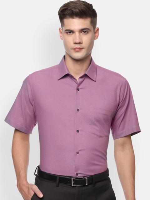 

Van Heusen Men Purple Self Design Regular Fit Formal Shirt