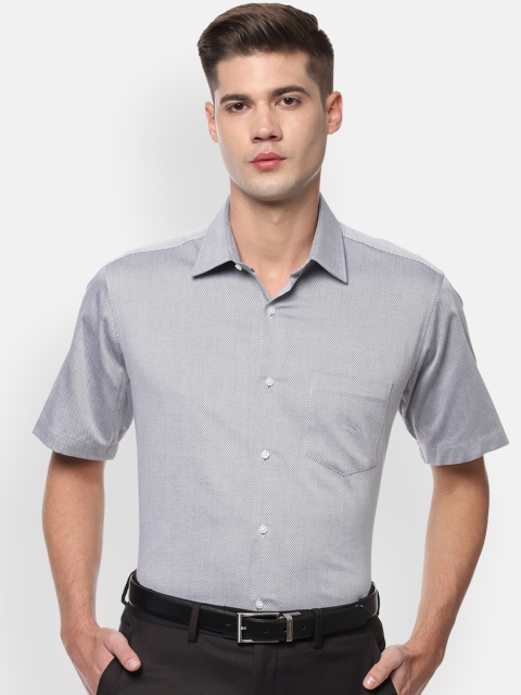 

Van Heusen Men Grey Printed Regular Fit Formal Shirt