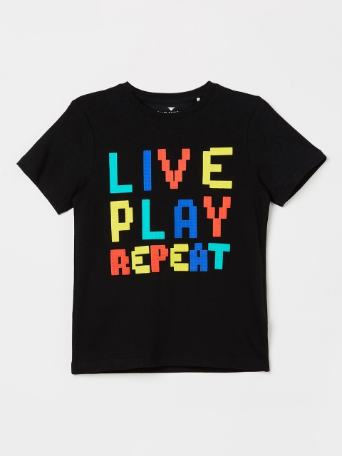 

Fame Forever by Lifestyle Boys Black Printed Round Neck T-shirt