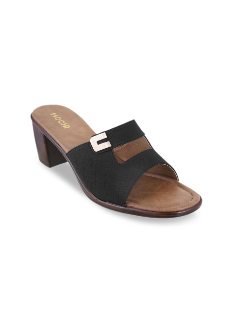 

Mochi Women Black Solid Block Heels