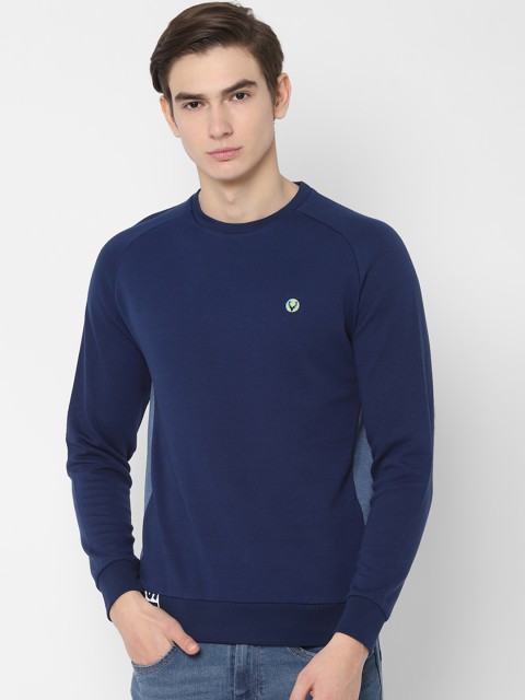 

Allen Solly Sport Men Navy Blue Solid Sweatshirt