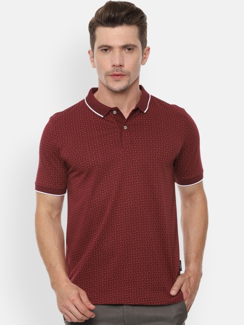 

Van Heusen Men Brown Printed Polo Collar T-shirt