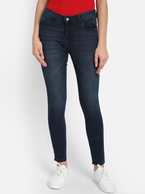 

COVER STORY Women Navy Blue Mid-Rise Clean Look Slim Fit Jeans