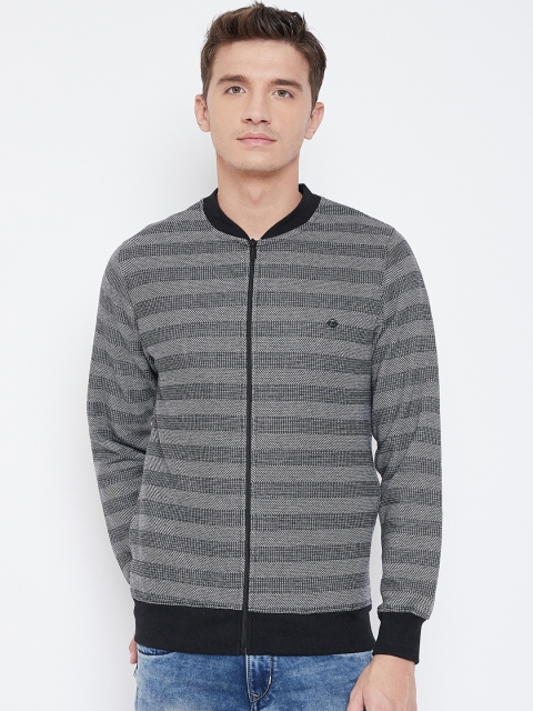

Okane Men Black & Grey Striped Sweatshirt