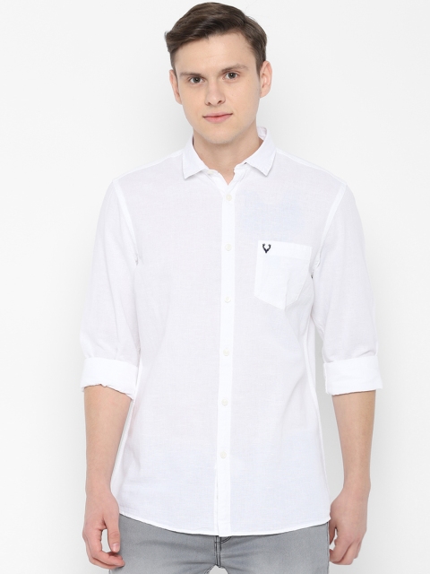 

Solly Jeans Co. Men White Regular Fit Solid Casual Shirt