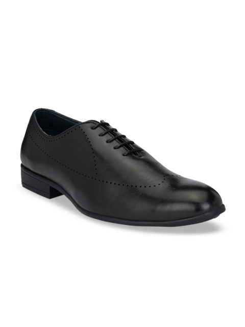 

Rodolfo Darrell Men Black Solid Formal Oxfords