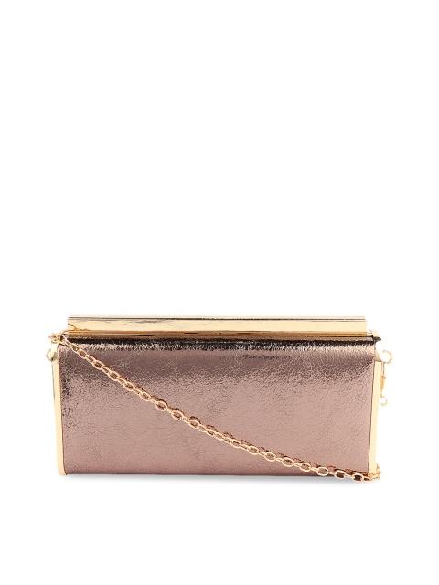 

URBANE Bronze-Toned & Gold-Toned Solid Clutch