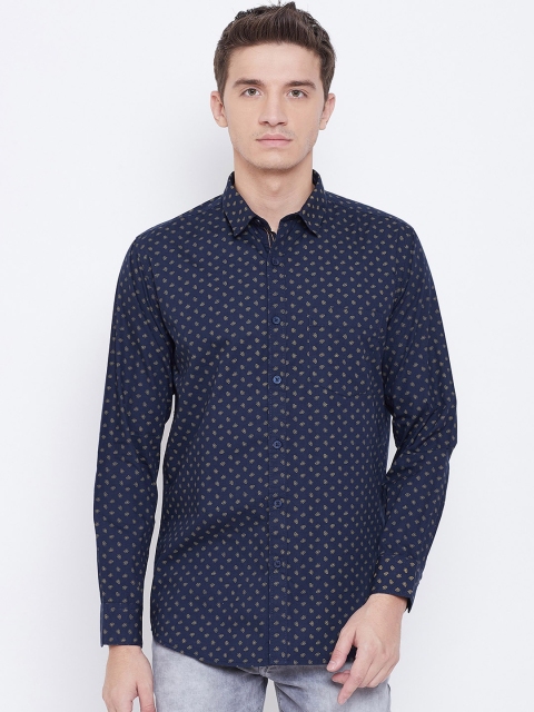 

Duke Men Blue & Beige Regular Fit Printed Casual Shirt