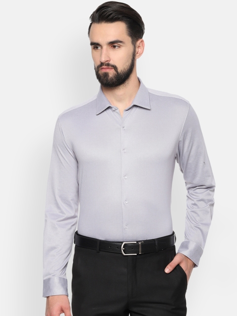 

Van Heusen Men Grey Slim Fit Self Design Formal Shirt