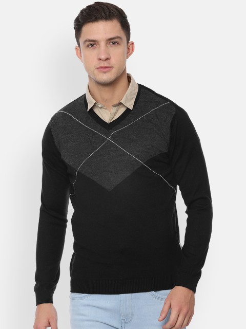 

Van Heusen Sport Men Black Solid Pullover Sweater