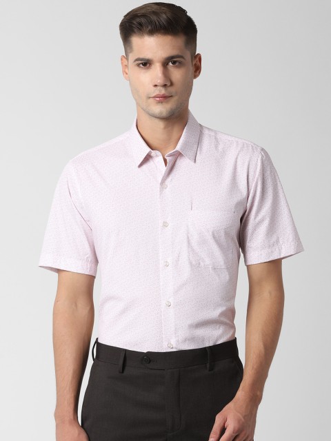 

Peter England Men Pink Regular Fit Printed Formal Shirt
